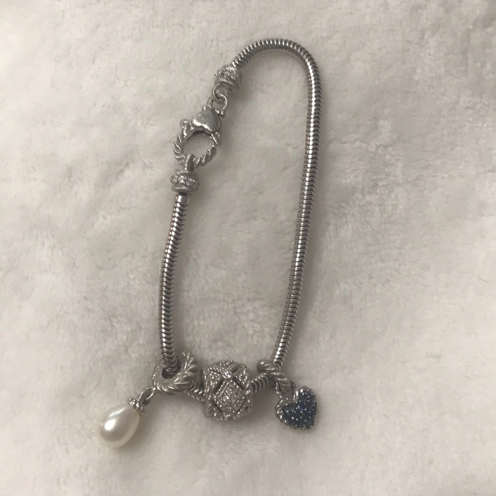 Judith Ripka 3 charm bracelet